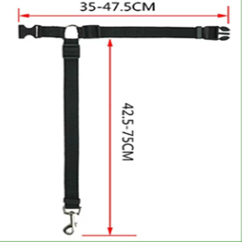 Solid Color Pet Car Seat Belt Nylon Lead Leash Backseat Safety Belt Adjustable Dogs Harness Collar Pet Accessories