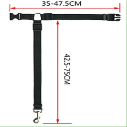 Solid Color Pet Car Seat Belt Nylon Lead Leash Backseat Safety Belt Adjustable Dogs Harness Collar Pet Accessories